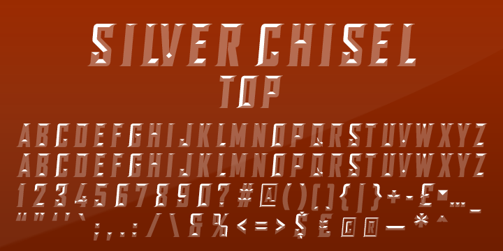 Beispiel einer SILVER CHISEL-Schriftart #11